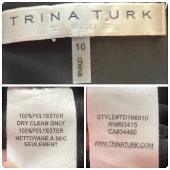 Trina Turk Black V-neck Sleeveless Flare Slit Leg Classic Evening Jumpsuit 10 - Picture 10 of 11